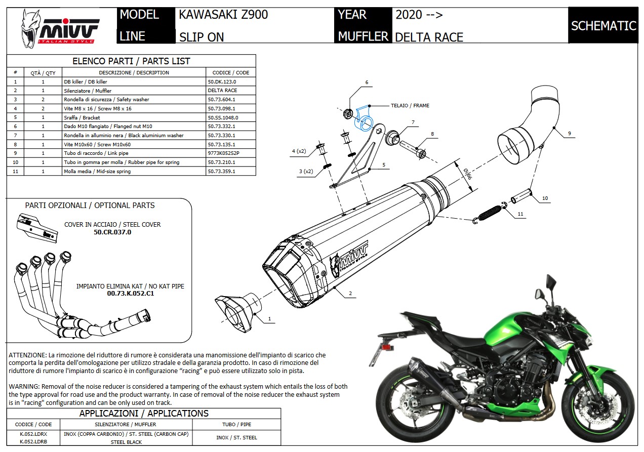Leovince LV Pro Carbon Slip-on Einddemper met E-keur Kawasaki Z900