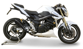 HP Corse Hydroform RVS Black Slip-on Einddemper met E-keur Suzuki GSR 750 2011-2015