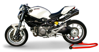 HP Corse Hydroform RVS Black Slip-on Einddemper Set met E-keur Ducati Monster 1100 2010-2014