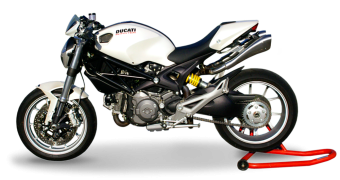 HP Corse Hydroform RVS Dubbele Slip-on Einddemper met E-keur Ducati Monster 1100 2010 > 2014