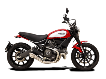 HP Corse Hydroform Classic Line RVS Slip-on Einddemper Low Position met E-keur Ducati Scrambler 803 2015 - 2020