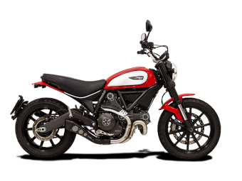 HP Corse Hydroform Classic Line RVS Black Slip-on Einddemper Low Position met E-keur Ducati Scrambler 800 2015 > 2020