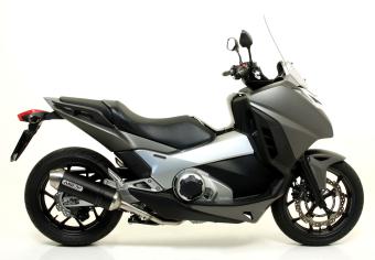 Arrow Race-Tech Aluminium Black Einddemper met E-keur incl.  Linkpipe Honda Integra 750 DCT 2014 - 2020