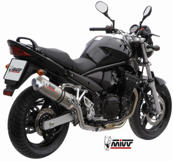 Mivv Oval RVS Slip-on Einddemper met E-keur Suzuki GSF 650 Bandit 2005 > 2006