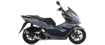 Arrow Urban aluminium Dark Einddemper met carbon endcap incl. RVS Voorbochten met Katalysator Honda PCX 125 2021