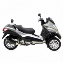 Leovince Nero Slip-on Einddemper met E-keur Piaggio MP3 400 2007 > 2012