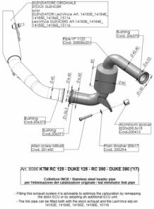 Leovince Cat Eliminator Linkpipe KTM Duke 390 2017 2020