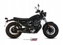 Mivv Ghibli RVS Black Dubbele Slip-on Einddemper (L+R) Set zonder E-keur Moto Guzzi V9 Bobber / Roamer 2016 > 2020