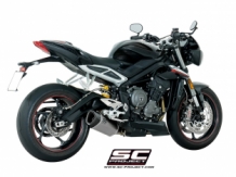 SC Project SC1-R Titanium Slip-on Einddemper met Euro4 Keuring Triumph Street Triple 765 S / R / RS 2017 - 2019