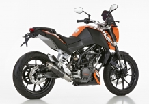 Shark Factory Carbon Einddemper met E-keur KTM Duke 125 2011 2016