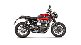 Akrapovic Slip-on Line Titanium Black Einddemper Set met E-keur Triumph Thruxton 1200 / R / RS 2016 - 2020