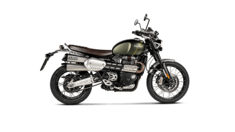 Akrapovic Slip-on Line Titanium Einddemper Set met E-keur Triumph Scrambler 1200 2019 - 2020