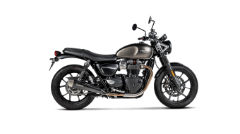 Akrapovic Slip-on Line Titanium Black Dubbele Einddemper (L+R) Set met E-keur Triumph Street Twin 2016 > 2020