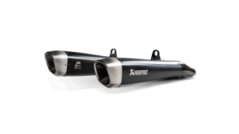 Akrapovic Slip-on Line Titanium Black Dubbele Einddemper (L+R) Set met E-keur Triumph Street Twin 2016 > 2020