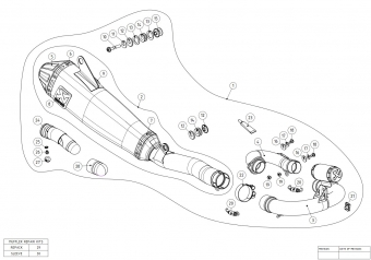 Akrapovic Evolution Line Titanium Volledig Uitlaatsysteem zonder E-keur Yamaha WR 250 F 2019 > 2023