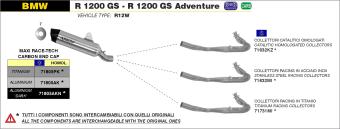 Arrow RVS Decat Voorbochten BMW R 1200 GS 2013 - 2016