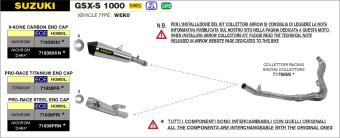 Arrow RVS Racing Voorbochten Suzuki GSX-S 1000 / GT 2021 - 2024