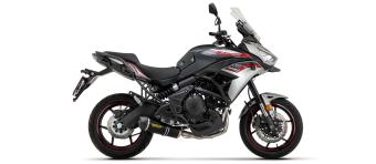 Arrow Race-Tech Aluminium Dark Einddemper met E-keur incl. RVS Racing Voorbochten Kawasaki Versys 2021 - 2022