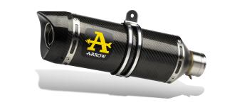 Arrow Thunder Carbon Volledig Uitlaatsysteem zonder E-keur Yamaha MT-07 2021 - 2024