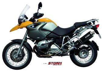 Storm By Mivv Oval RVS Black Slip-On Einddemper Met E-keur BMW R1200GS 2004 - 2007