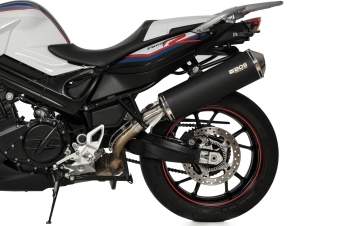 BOS Oval 120 Black Edition Einddemper met E-keur BMW F 800 R 2009 > 2016