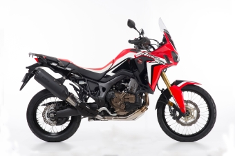 BOS Desert Fox Black Edition Einddemper met E-keur Honda CRF 1000 L Africa Twin (SD04) 2015 - 2017