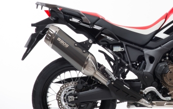 BOS Desert Fox Carbon Steel Einddemper met E-keur Honda CRF 1000 Africa Twin (SD04) 2015 - 2017