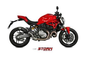 Storm By Mivv GP RVS Black Slip-On Einddemper Met E-keur DUCATI MONSTER 821 2018 - 2020