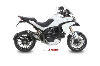 Storm By Mivv GP RVS Black Slip-On Einddemper Met E-keur DUCATI MULTISTRADA 1200 2010 - 2014