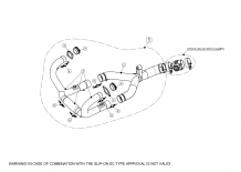 Akrapovic RVS Voorbochten BMW R 1200 GS / Adventure 2010 > 2013