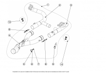 Akrapovic RVS Voorbochten BMW R 1200 RS 2015 > 2018