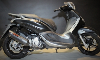 Endy EVO 2.1 Black Compleet Uitlaatsysteem met E-keur Piaggio Beverly 350 2012 2019