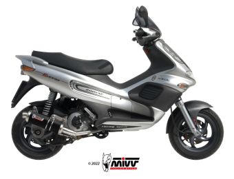 Mivv GP RVS Black Slip-on Einddemper met E-keur Gilera Runner 200 2003 > 2004