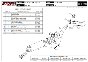 Storm By Mivv GP RVS Black Slip-On Einddemper Met E-keur SUZUKI GSX-R 1000 2005 - 2006