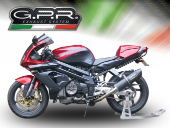 GPR Furore Nero Dubbele Slip-on Einddemper Set met E-keur Aprilia SL Falco 1000 2000 > 2004