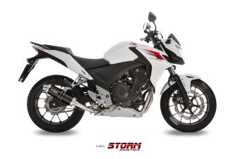 Storm By Mivv GP RVS Black Slip-On Einddemper Met E-keur HONDA CB 500 X 2013 - 2015