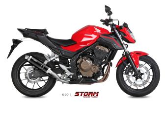 Storm By Mivv GP RVS Black Slip-On Einddemper Met E-keur HONDA CB 500 F 2016 - 2018