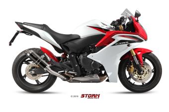 Storm By Mivv GP RVS Black Slip-On Einddemper Met E-keur HONDA CBR 600 F 2011 - 2013