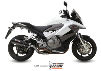 Mivv Oval Carbon met Carbon Cap Slip-on Einddemper met E-keur Honda Crossrunner 2011 > 2014