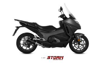 Storm By Mivv GP RVS Black Slip-On Einddemper Met E-keur HONDA INTEGRA 750 2016 - 2020