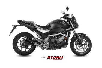 Storm By Mivv GP RVS Black Slip-On Einddemper Met E-keur HONDA NC 750 S / X 2016 - 2022