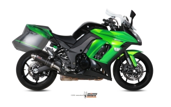 2x Mivv GP Carbon Slip-on Einddempers met E-keur Kawasaki Z 1000 SX 2014 > 2019