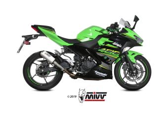 Mivv MK3 RVS Einddemper zonder E-keur Kawasaki Ninja 400 2018 > 2023