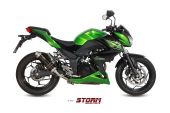 Storm By Mivv GP RVS Black Slip-On Einddemper Met E-keur KAWASAKI Z300 2015 - 2016