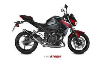 Storm By Mivv GP RVS Black Slip-On Einddemper Met E-keur KAWASAKI Z400 2019 - 2023