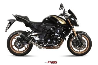 Storm By Mivv GP RVS Black Slip-On Einddemper Met E-keur KAWASAKI Z 750 R 2011 - 2014