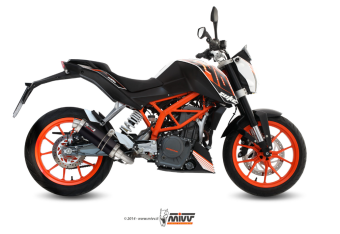 Mivv GP RVS Black Volledig Uitlaatsysteem met E-keur KTM 390 Duke 2013 > 2016