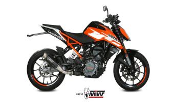 Mivv GP Pro RVS Black Slip-on Einddemper met E-keur KTM Duke 125 2017 > 2020