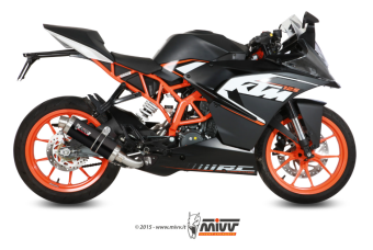 Mivv GP RVS Black Volledig Uitlaatsysteem met E-keur KTM RC 125 2014 > 2016