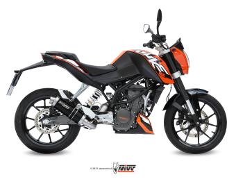 Storm By Mivv GP RVS Black Compleet 1in1 Uitlaatsysteem Met E-keur KTM 125 DUKE 2011 - 2016